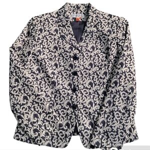 John Meyer of Norwich Womens Size 8 Black/Silver Blazer